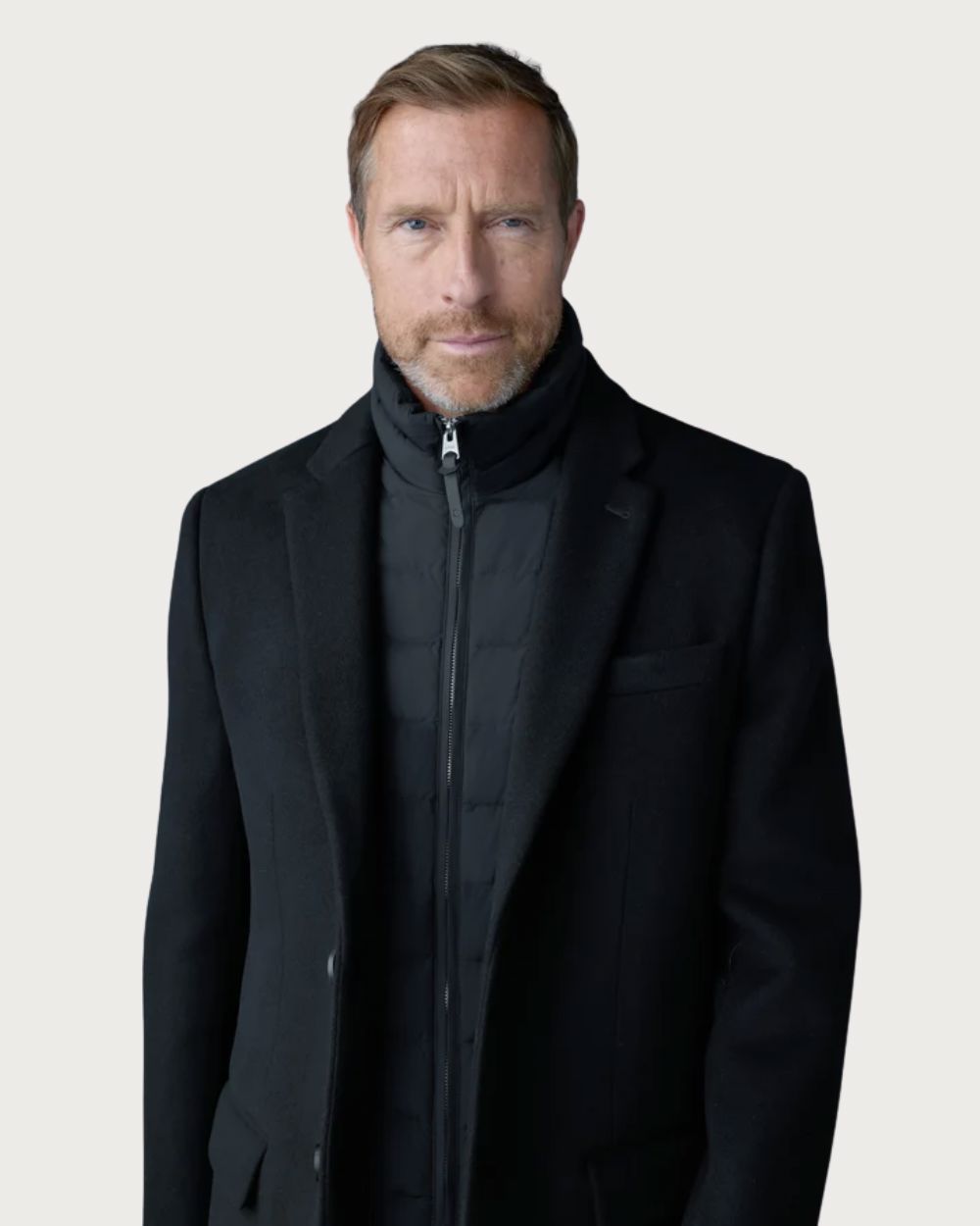 Mens Mackage Skai-SLBZ 3-in-1 Wool Coat - Black Après Jackets Mackage