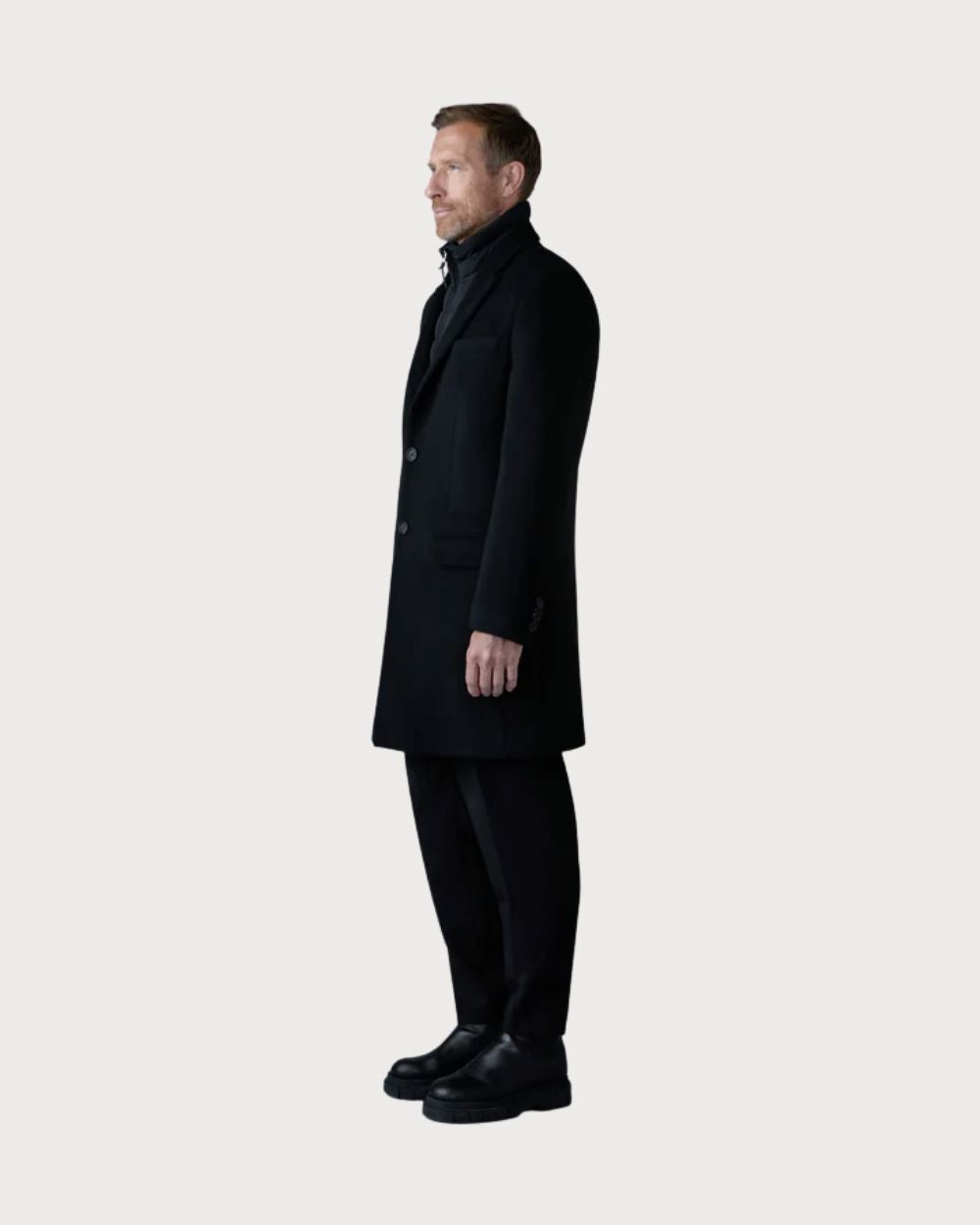 Mens Mackage Skai-SLBZ 3-in-1 Wool Coat - Black Après Jackets Mackage