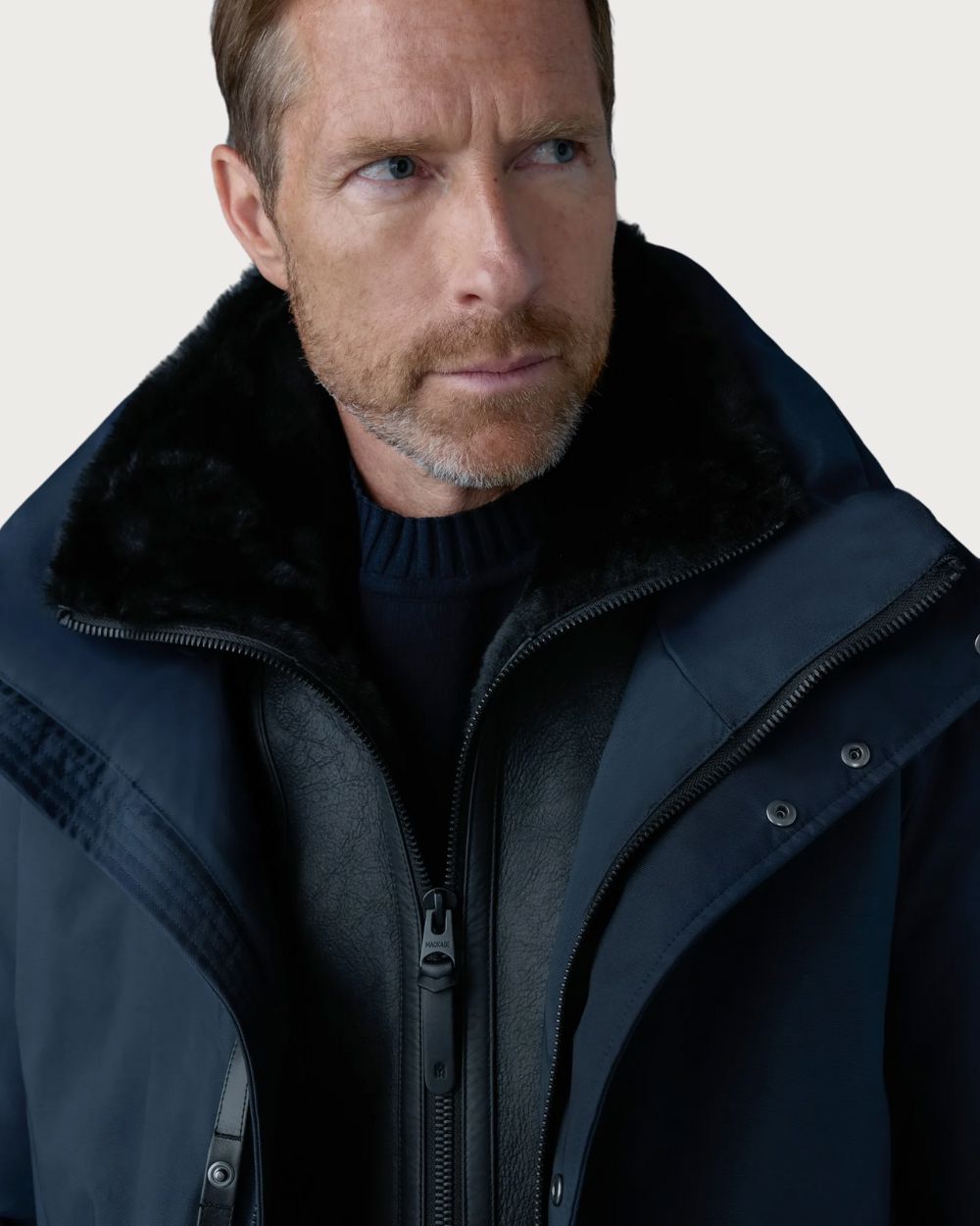 Mens Mackage Sullivan 2-In-1 Down Coat - Navy Après | Travel Mackage