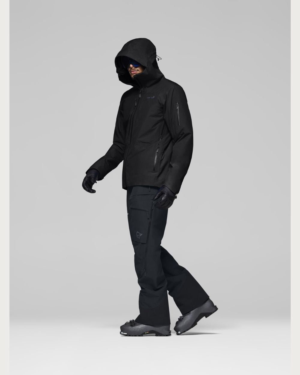 Mens Norrøna Lofoten Gore-Tex Insulated Jacket - Caviar Black Jackets Norrøna