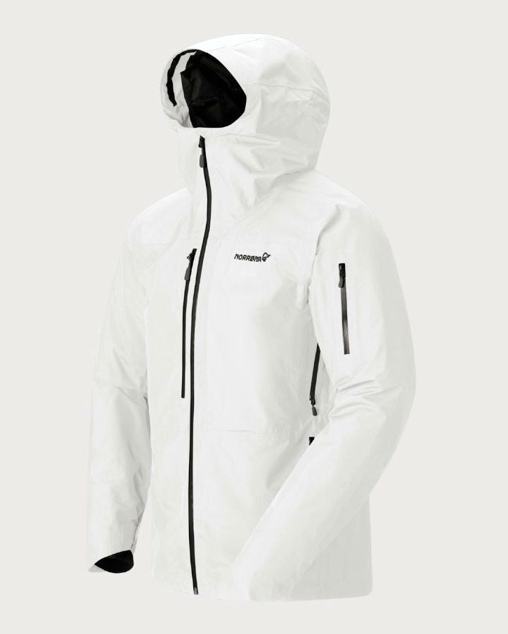 Mens Norrøna Lofoten Gore-Tex Insulated Jacket - White Whisper Jackets Norrøna