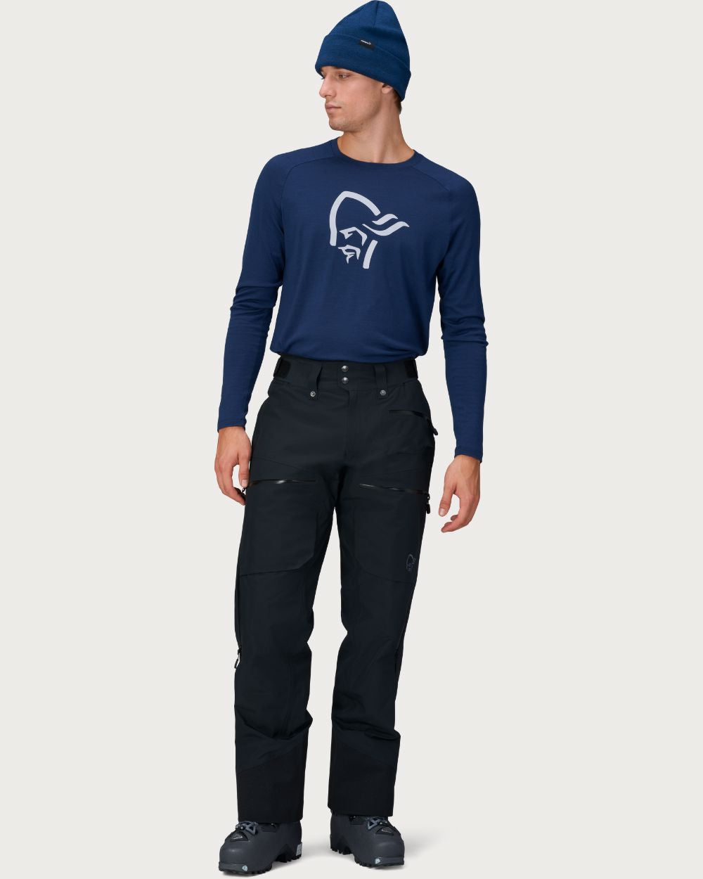 Mens Norrøna Lofoten Gore-Tex Insulated Pants - Caviar Pants Norrøna