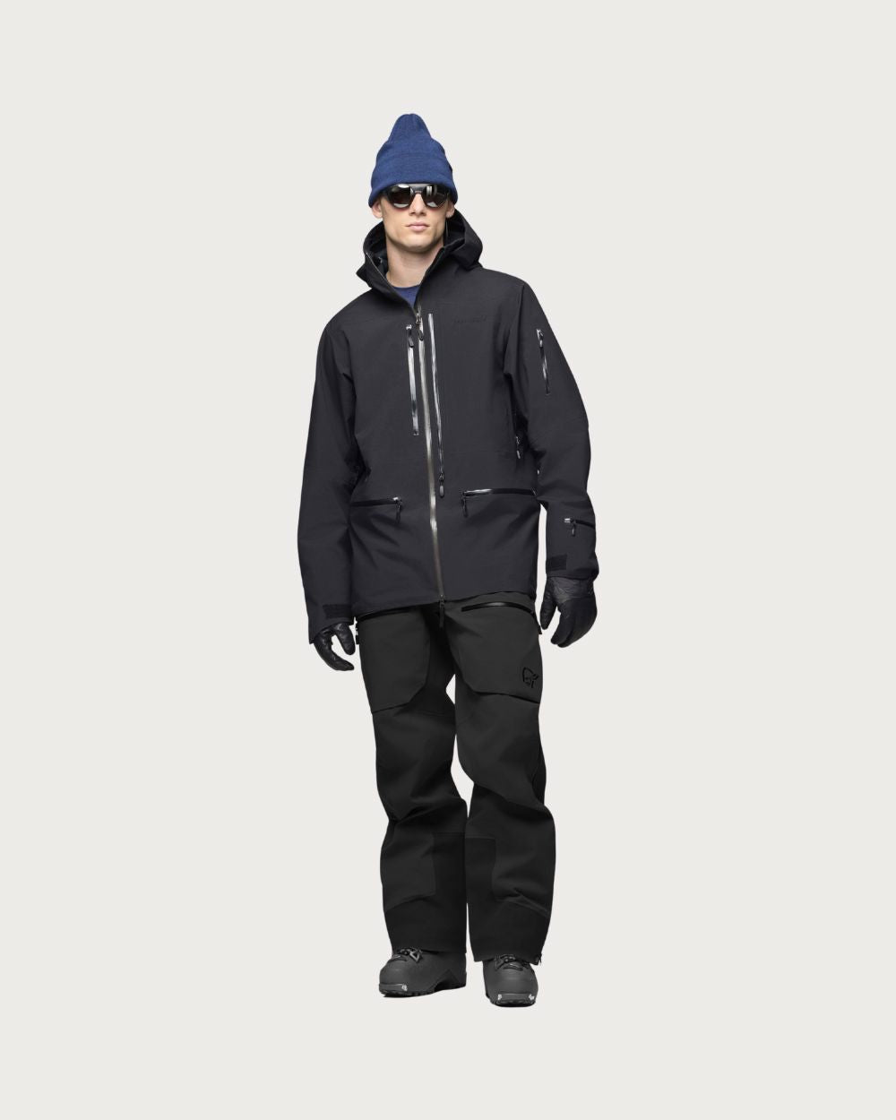 Mens Norrøna Lofoten Gore-Tex Pro Plus Jacket - Caviar Black Jackets Norrøna
