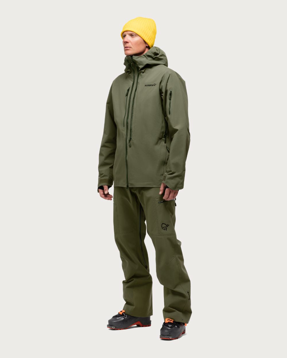 Mens Norrøna Lofoten Gore-Tex Pro Plus Jacket - Olive Night Jackets Norrøna