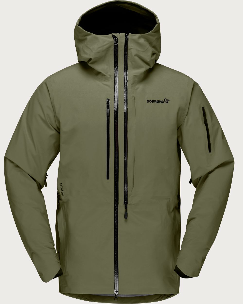 Mens Norrøna Lofoten Gore-Tex Pro Plus Jacket - Olive Night Jackets Norrøna M INTL / S AU