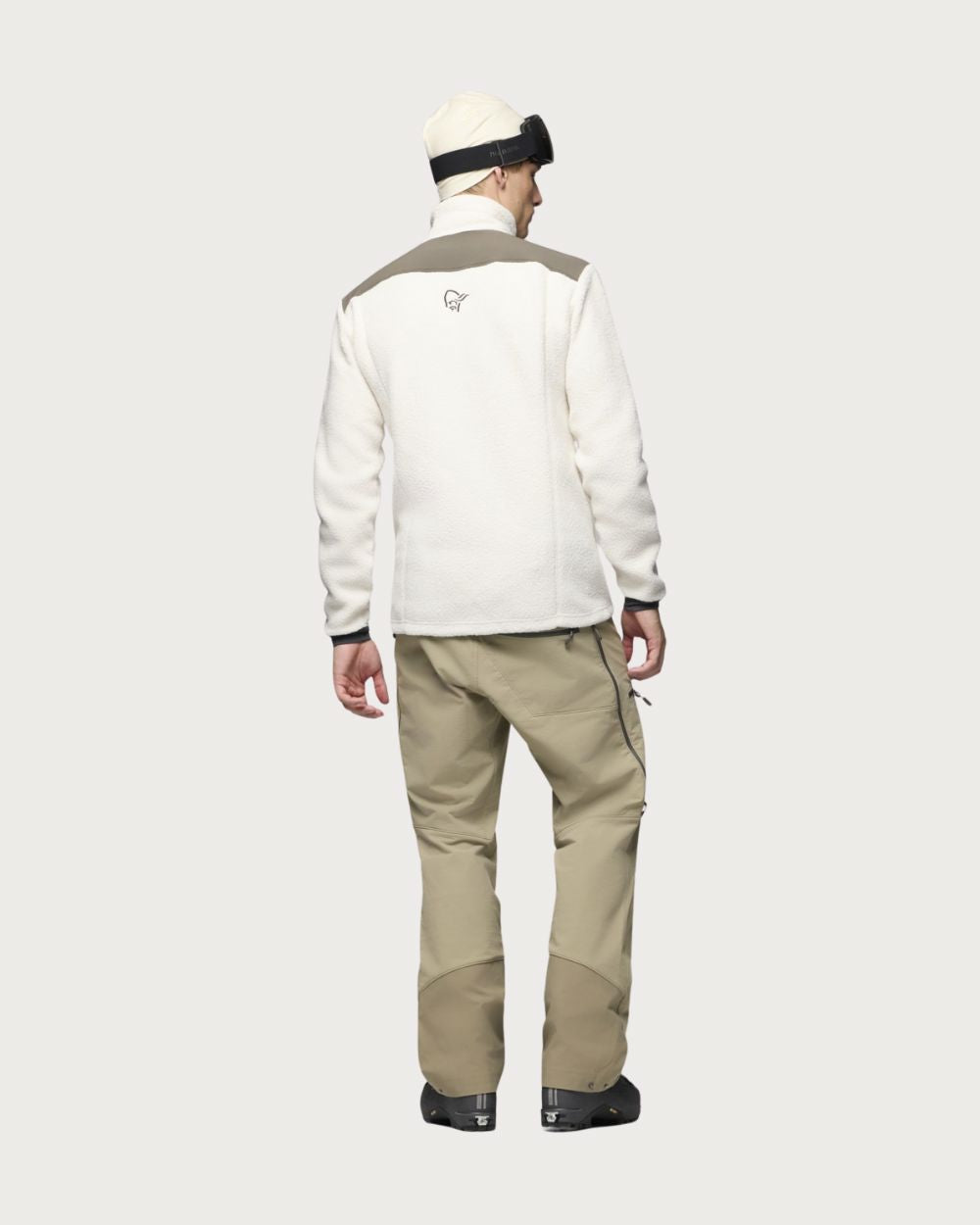 Mens Norrøna Trollveggen Warm3 Jacket - Whisper White Jackets Norrøna