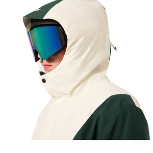 Mens Oakley Thermonuclear Protection TBT Insulated Anorak - Artic White / Hunter Green Jackets Oakley 