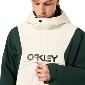 Mens Oakley Thermonuclear Protection TBT Insulated Anorak - Artic White / Hunter Green Jackets Oakley 