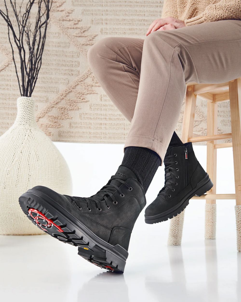 Mens Olang Vick Boots - Black Footwear Olang