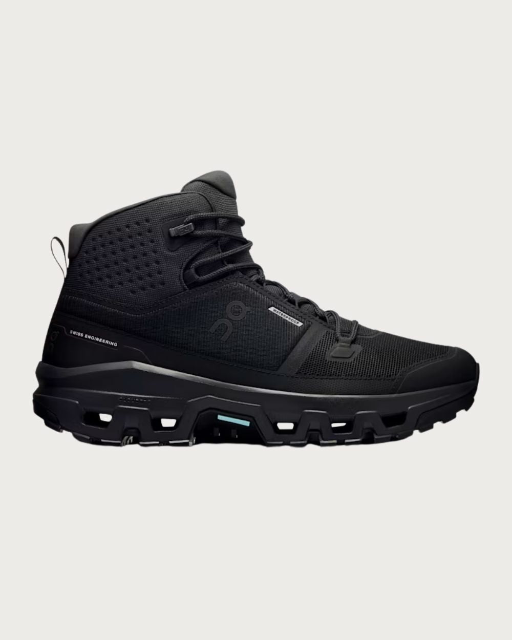 Mens On Cloudrock Mid Waterproof Boot - Black Footwear On Running