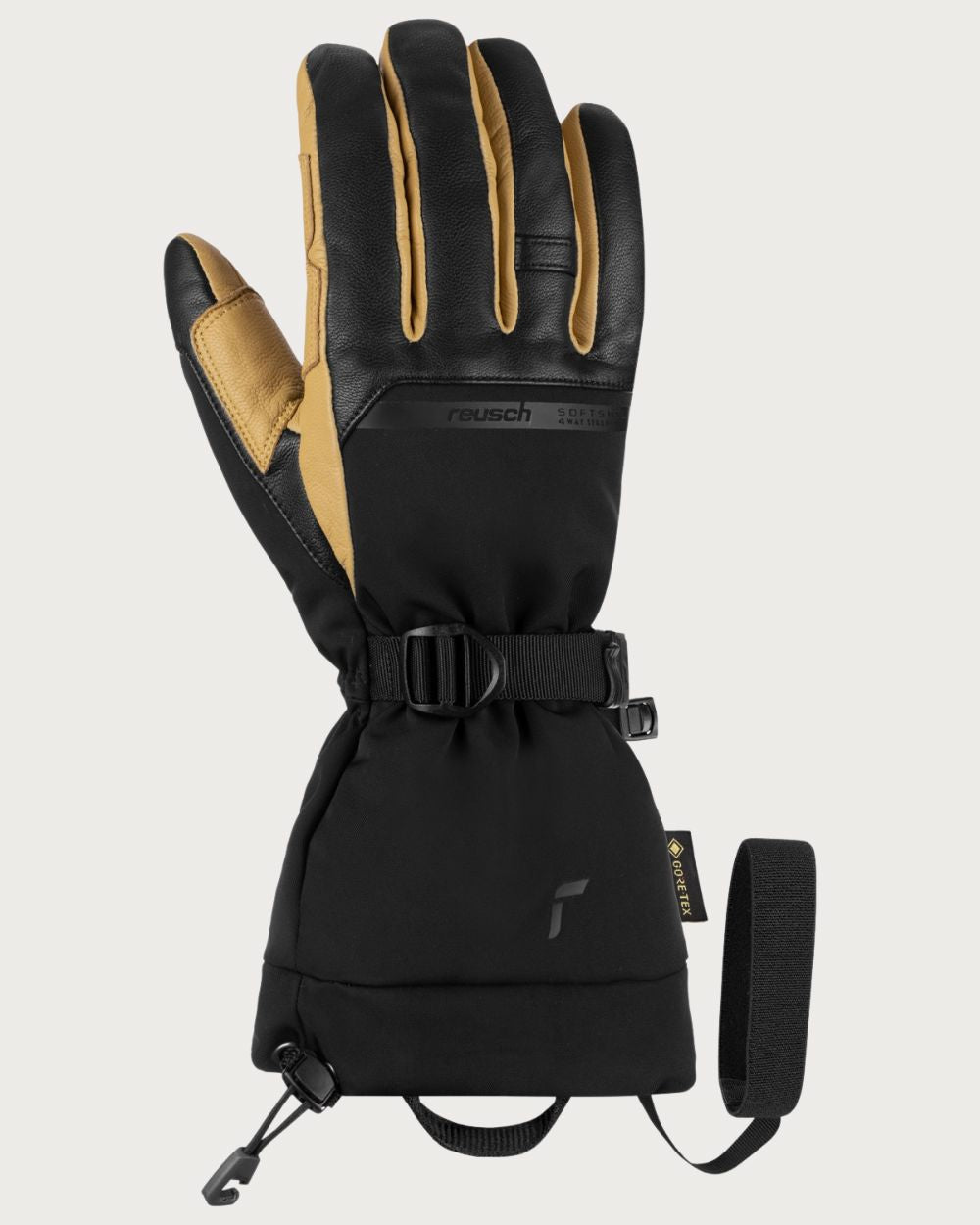 Mens Reusch Discovery GORE-TEX Touch Tech Glove - Black/Camel Gloves Reusch