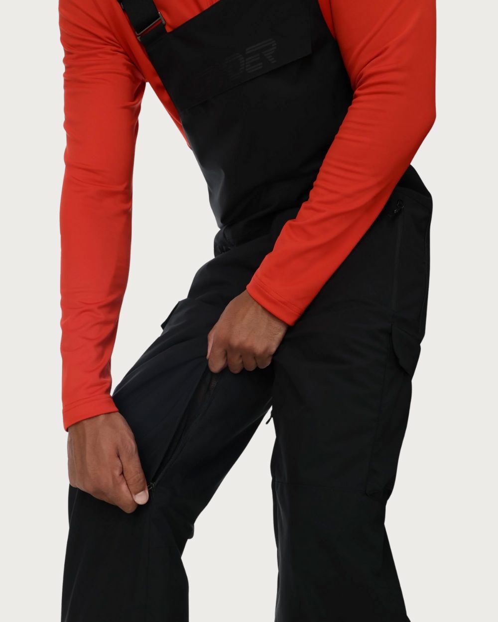 Mens Spyder Lift Bib Pants - Black Pants Spyder