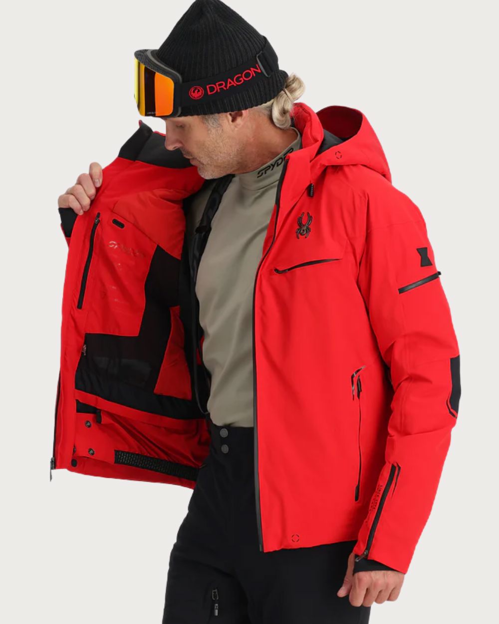 Mens Spyder Monterosa Jacket - Spyder Red Jackets Spyder