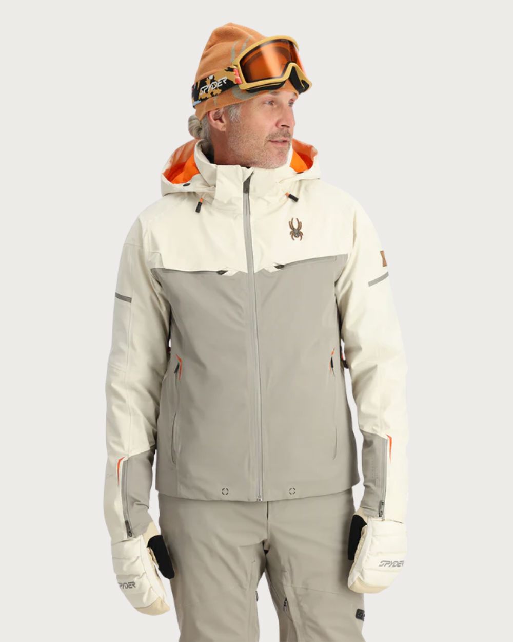 Mens Spyder Monterosa Jacket - Vanilla Jackets Spyder