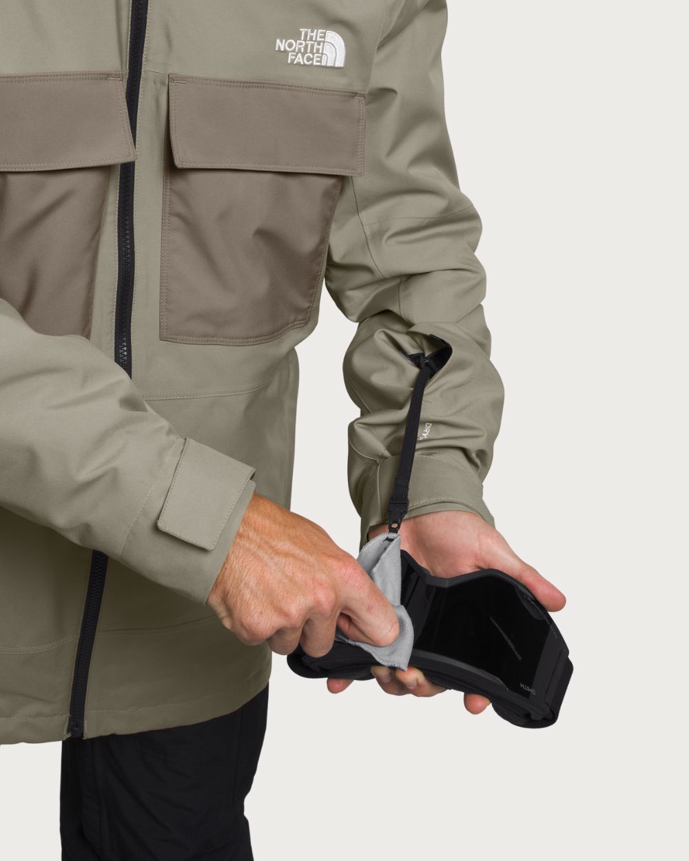 Mens The North Face Fourbarrel Triclimate Jacket - Clay Grey / TNF Black Jackets The North Face