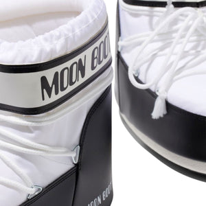 Moon Boot Icon Low Nylon Snow Boot - White/Black Footwear Moon Boot 