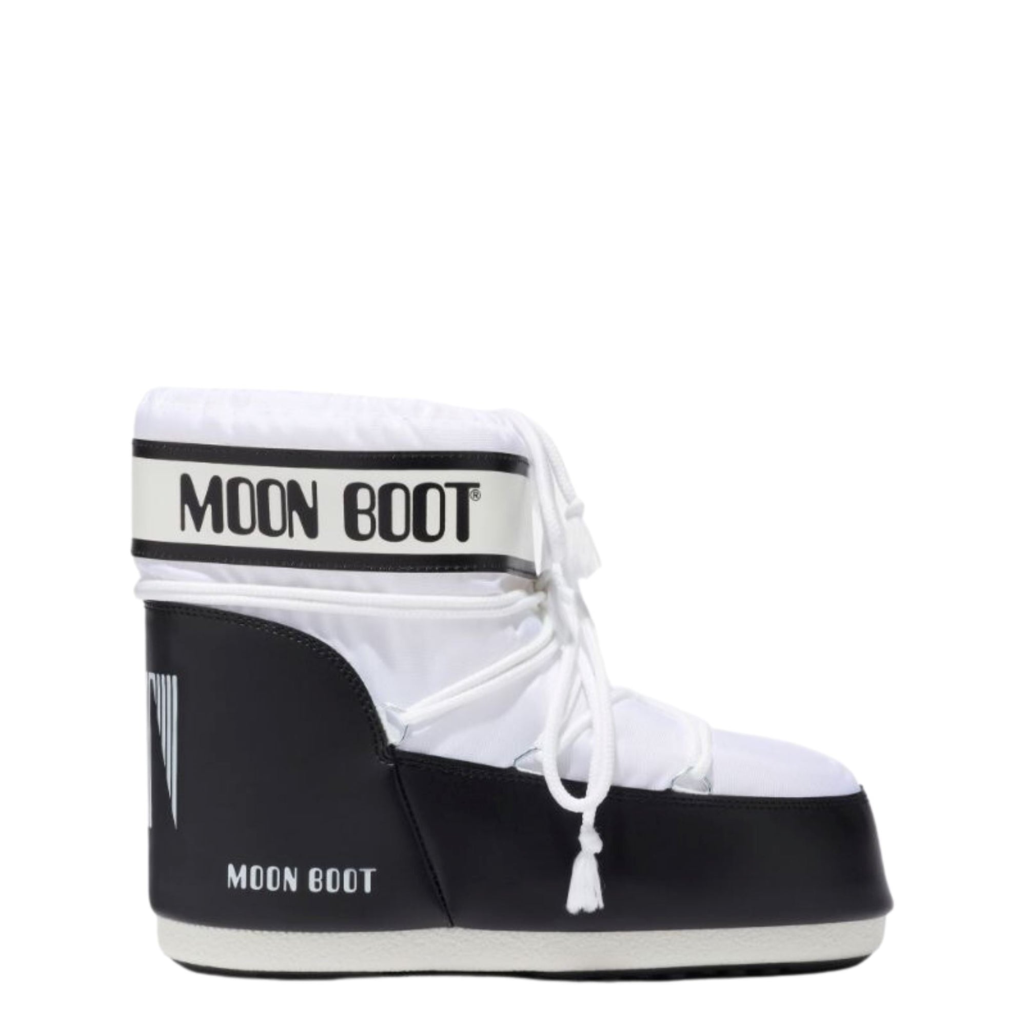 Moon Boot Icon Low Nylon Snow Boot - White/Black Footwear Moon Boot 8-9.5US / 39-41EU 