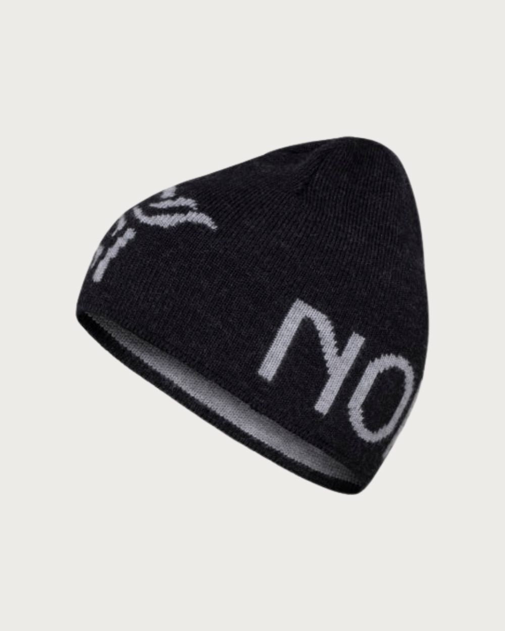 Norrona /29 Mid MerinoUll Logo Beanie - Caviar Melange Beanie Norrøna