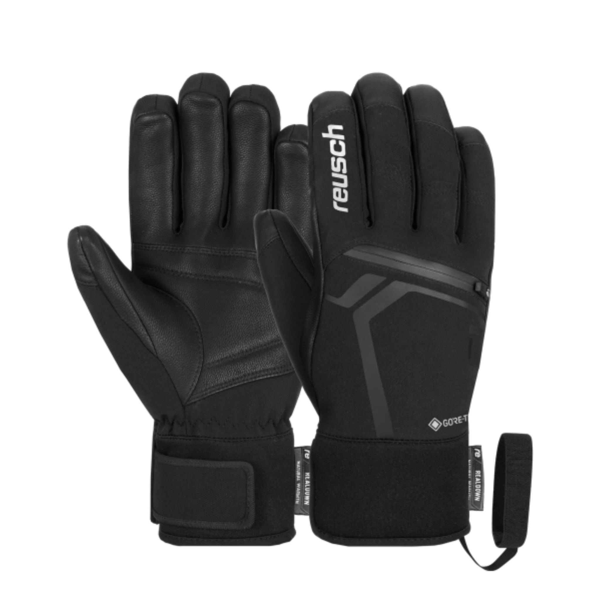 Reusch Down Spirit GORE-TEX Short Cuff Glove - Black/Silver Gloves Reusch
