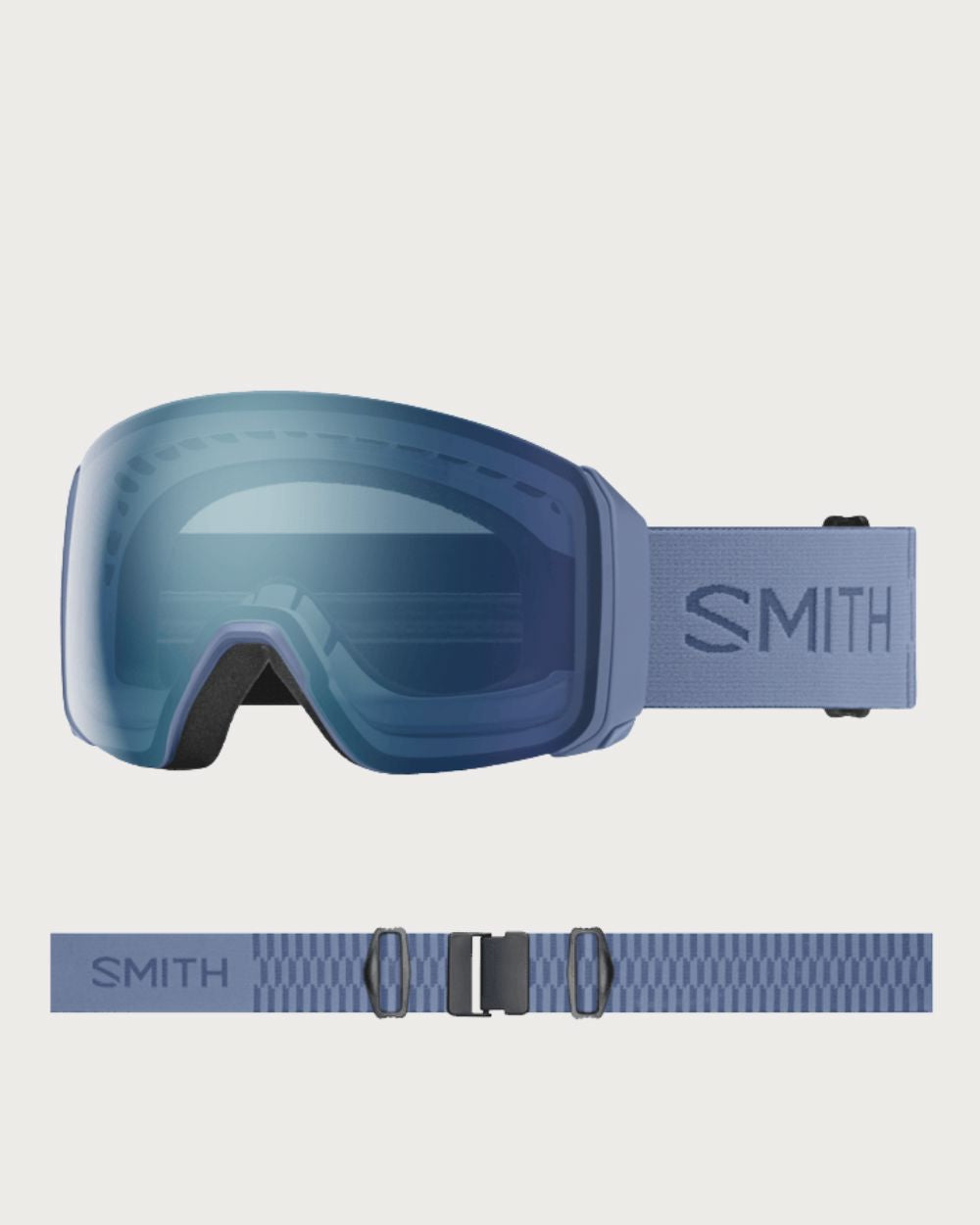 Smith 4D MAG XL Goggles (Large Fit) - Granite Blue Chromapop Everyday Blue Mirror Goggles Smith