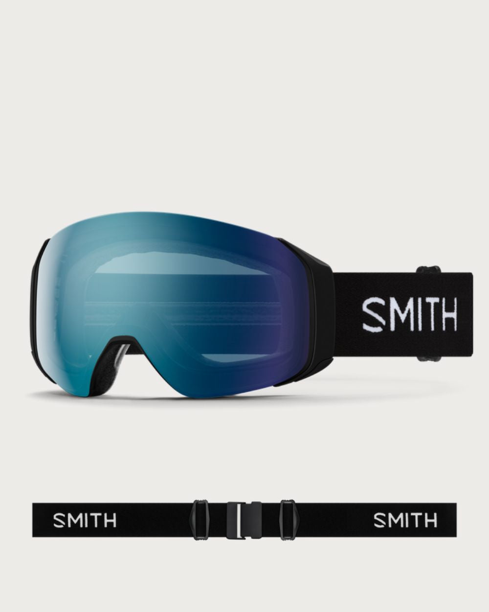 Smith 4D S Goggles (Small) - Black ChromaPop Everyday Blue Mirror Goggles Smith