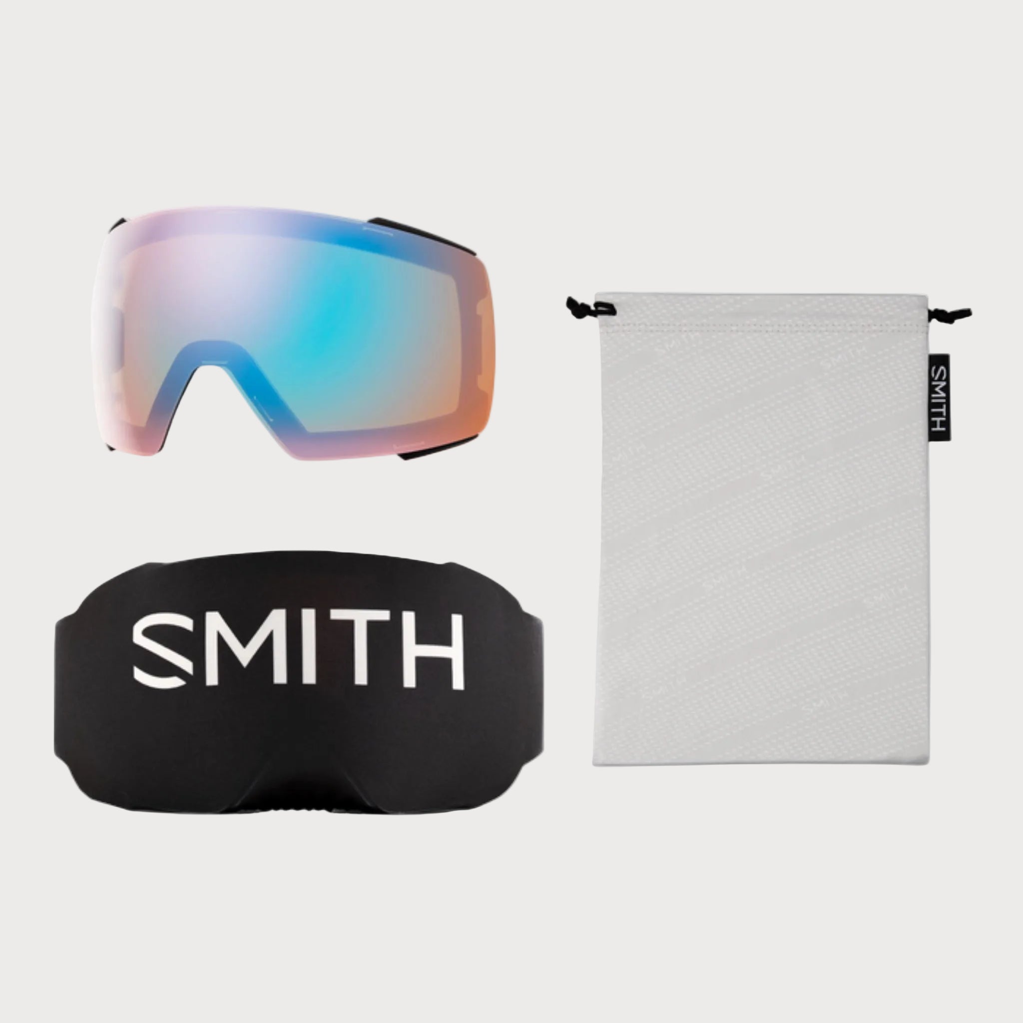 Smith I/O MAG Goggles (Medium Fit) - Black ChromaPop Pro Photochromic Blue Mirror Goggles Smith