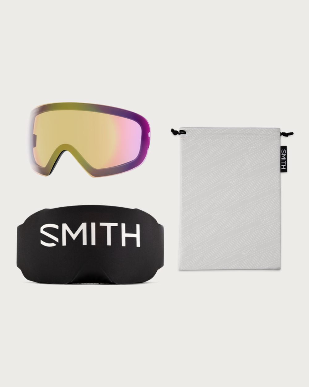 Smith I/O MAG S Goggles (Small Fit) - Black ChromaPop Pro Photochromic Red Mirror Goggles Smith