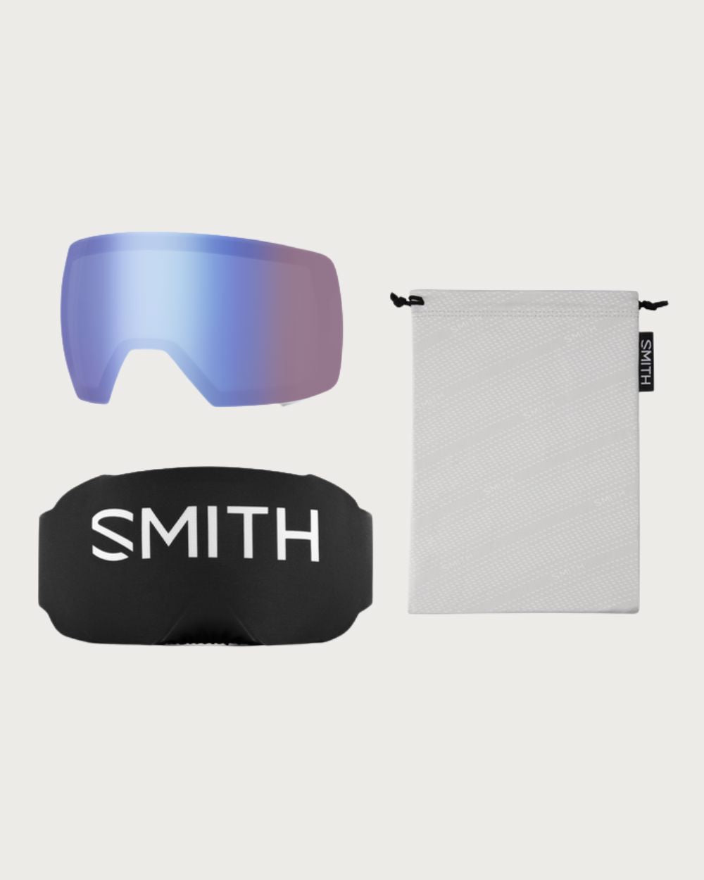 Smith I/O MAG XL Goggles (Large Fit) - White Fade Out Chromapop Sun Black Goggles Smith