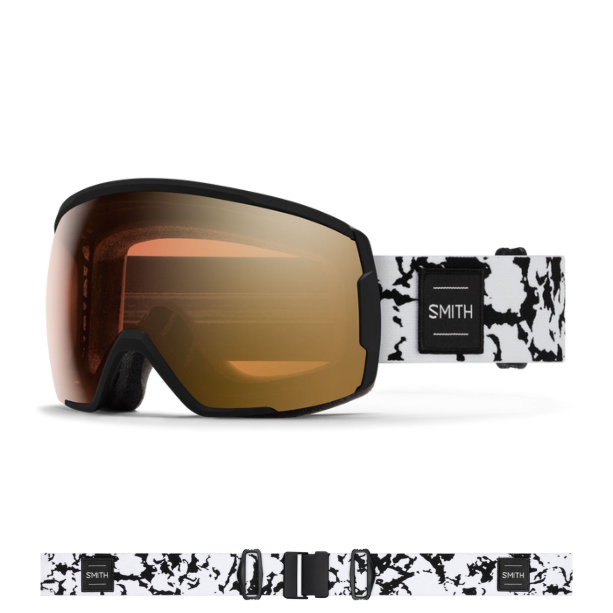 Smith Proxy (Medium Fit) Goggle - Black Marble Chromapop Pro Photochromic Gold Mirror Goggles Smith