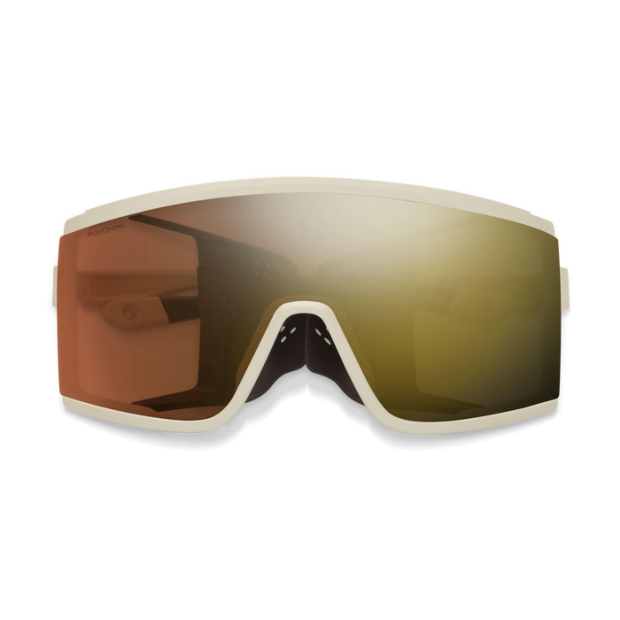 Smith Pursuit ChromaPop Sunglasses - CT Matte Bone w. Glacier Photochromic Copper Gold Mirror lens Sunglasses Smith