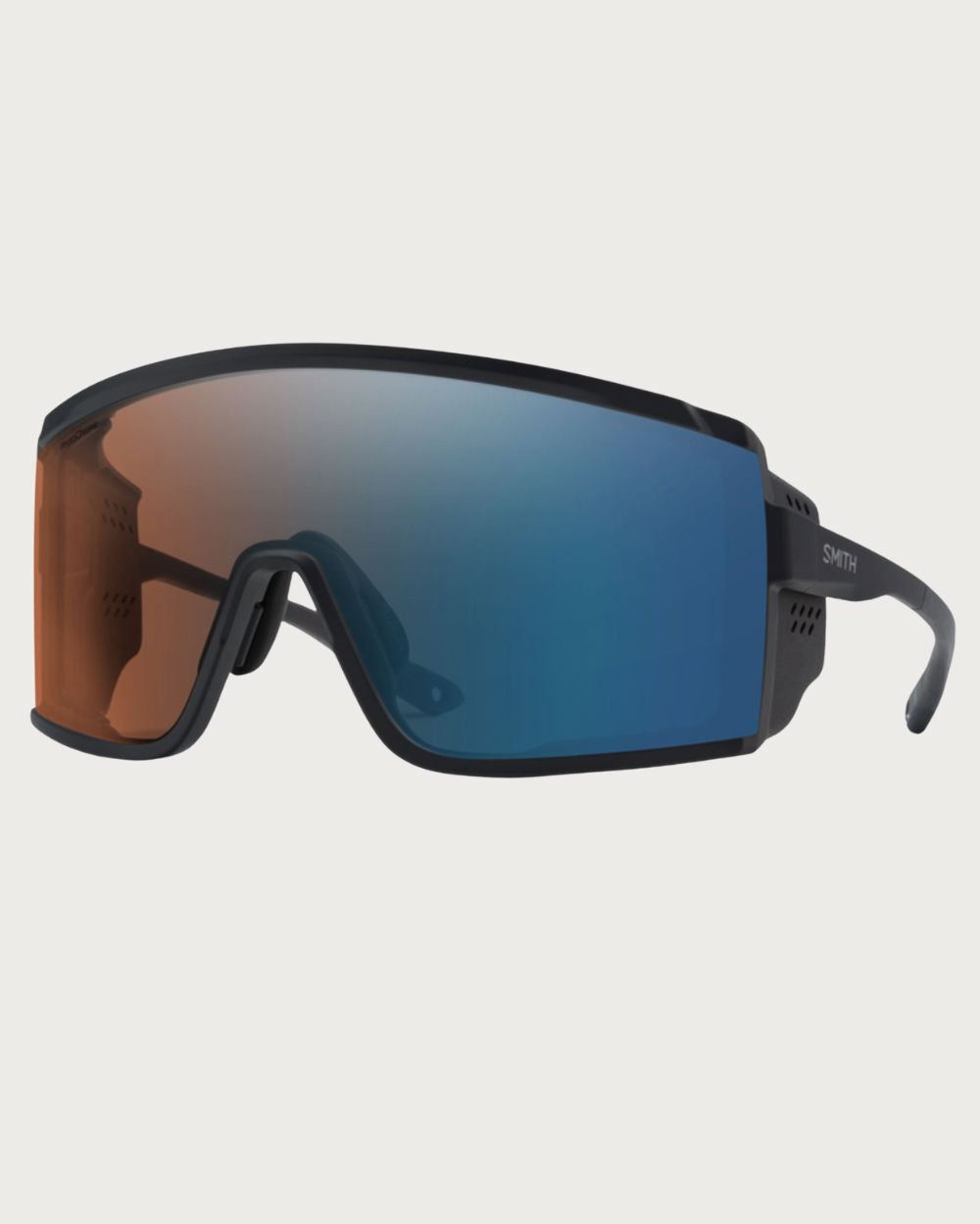 Smith Pursuit ChromaPop Sunglasses - Matte Black w. Glacier Photochromic Copper Blue Mirror Lens Sunglasses Smith