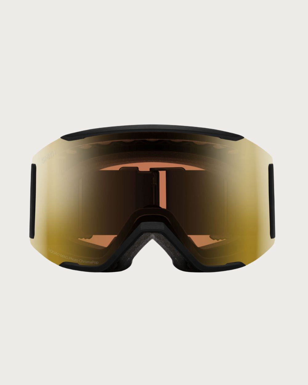 Smith Squad MAG Goggles (Medium Fit) - Black ChromaPop Pro Photochromic Gold Mirror Goggles Smith