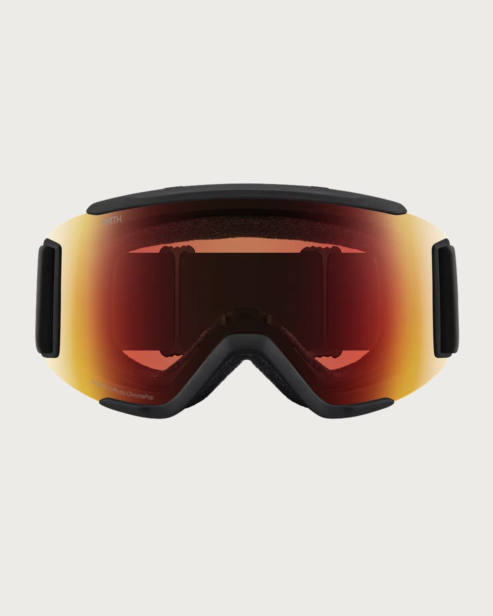 Smith Squad S Goggles (Small) - Black ChromaPop Pro Photochromic Red Mirror Goggles Smith