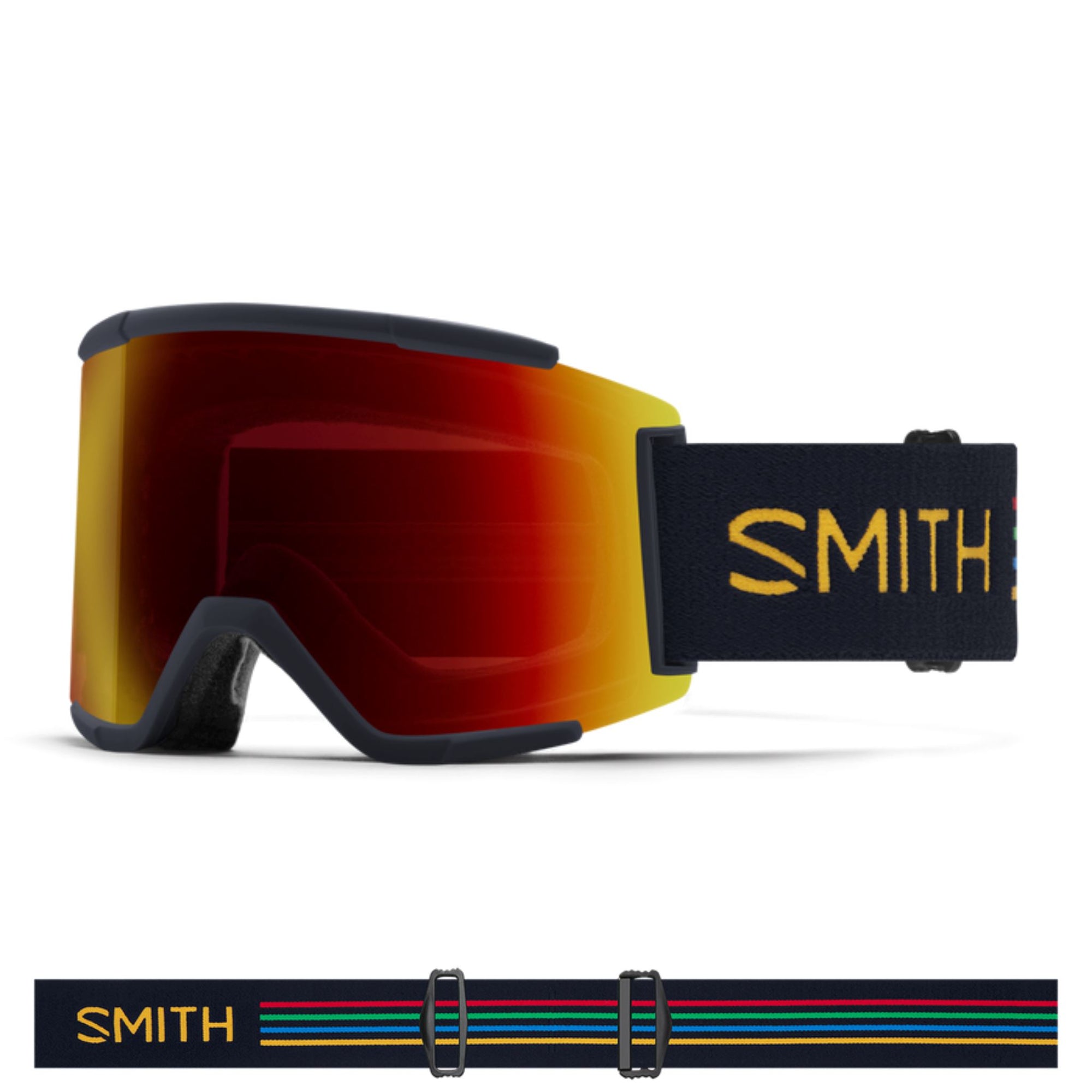 Smith Squad XL Goggles (Large Fit) - Midnight Slash ChromaPop Sun Red Mirror Goggles Smith 