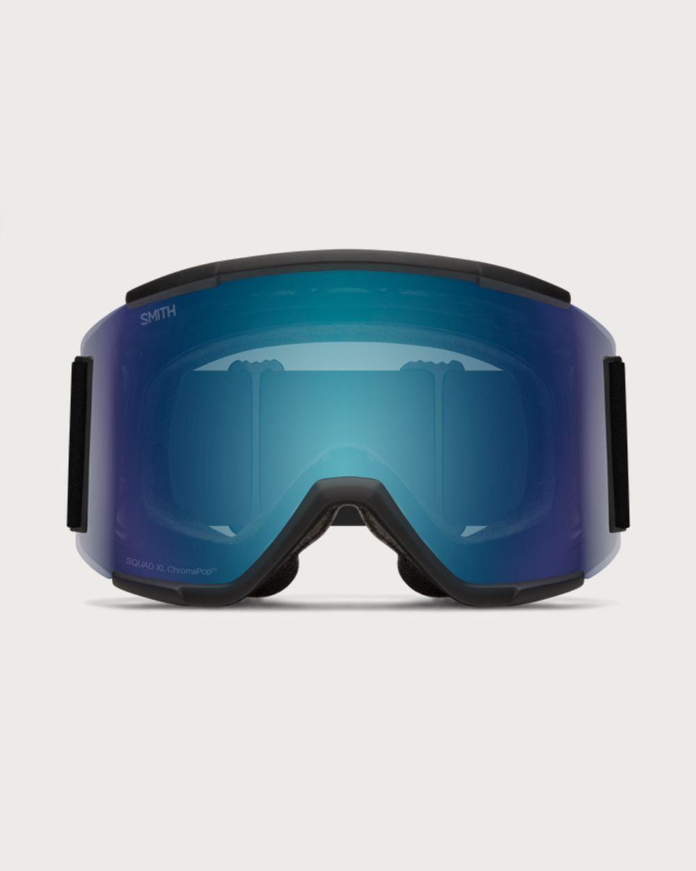 Smith Squad XL (Large Fit) Goggles - Black ChromaPop Everyday Blue Mirror Goggles Smith