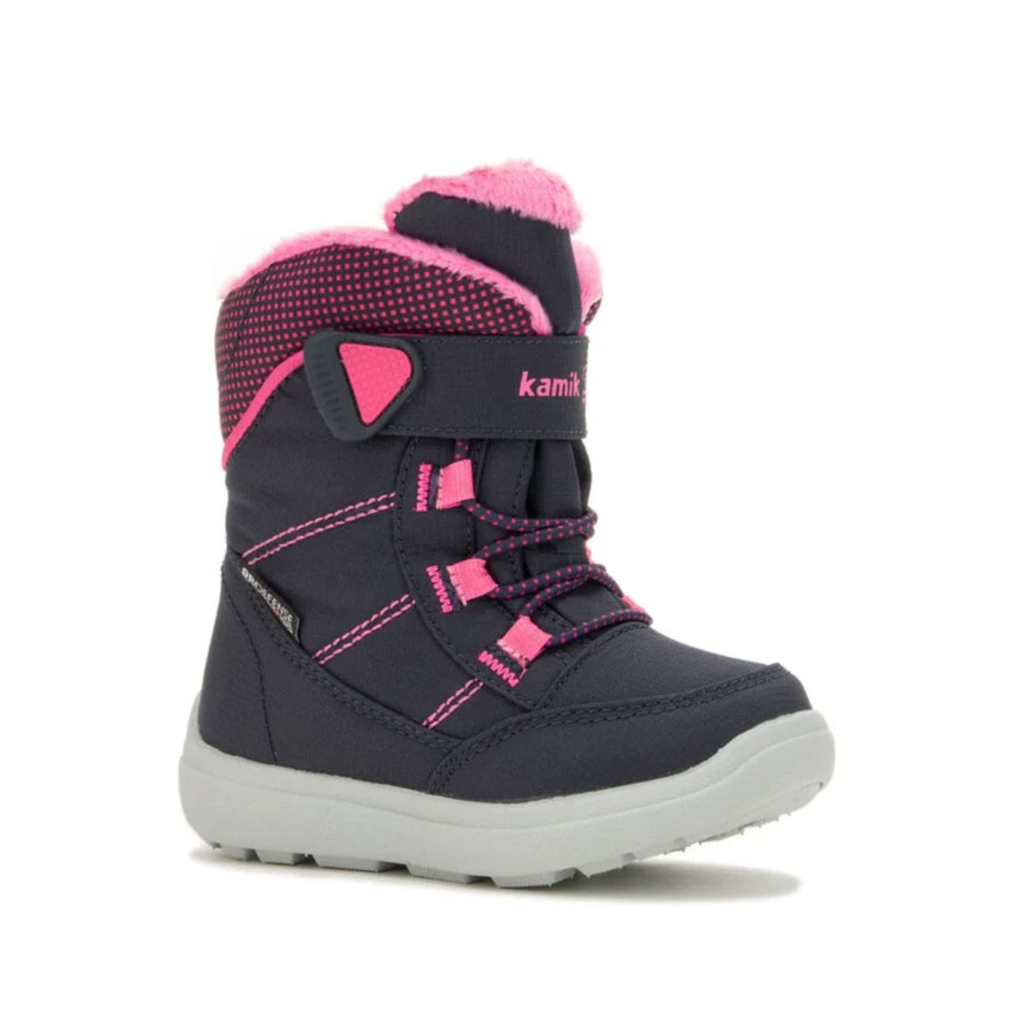 Toddler Kamik Stance Waterproof Boots - Navy Magenta Footwear Kamik