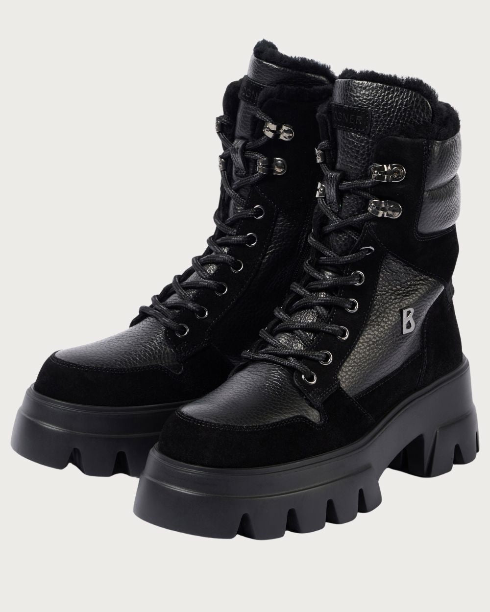 Womens Bogner Sapporo 2A Leather Boots - Black Footwear Bogner