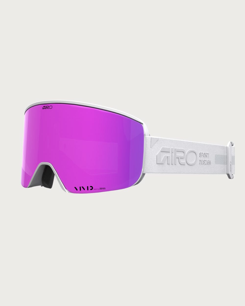 Womens Giro Ella (Medium Fit) Goggles - Rails White Vivid Pink Goggles Giro