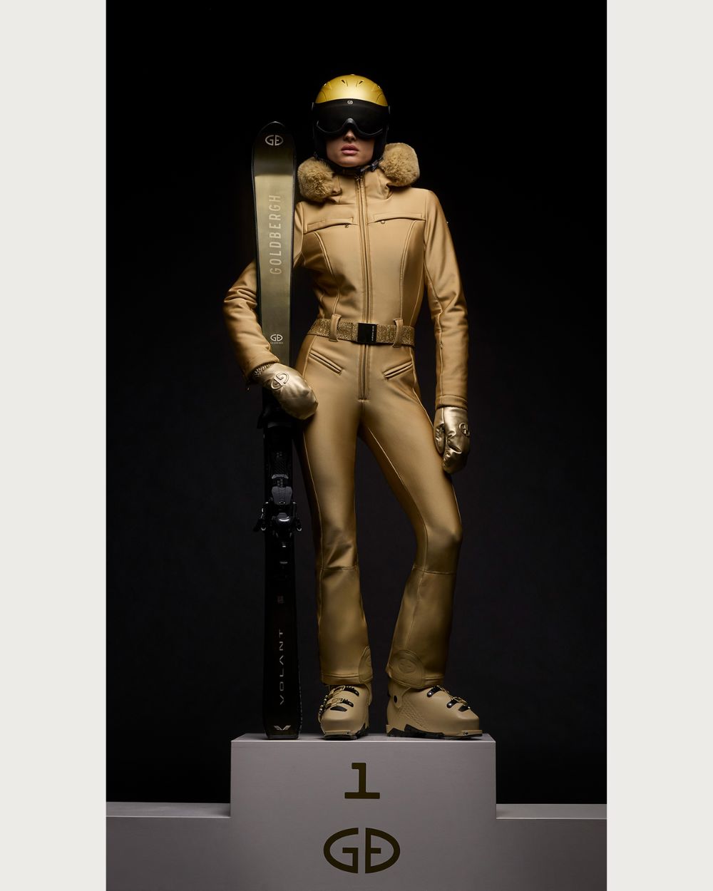 Womens Goldbergh Char Ski Suit - Rich Gold One Piece Suits Goldbergh