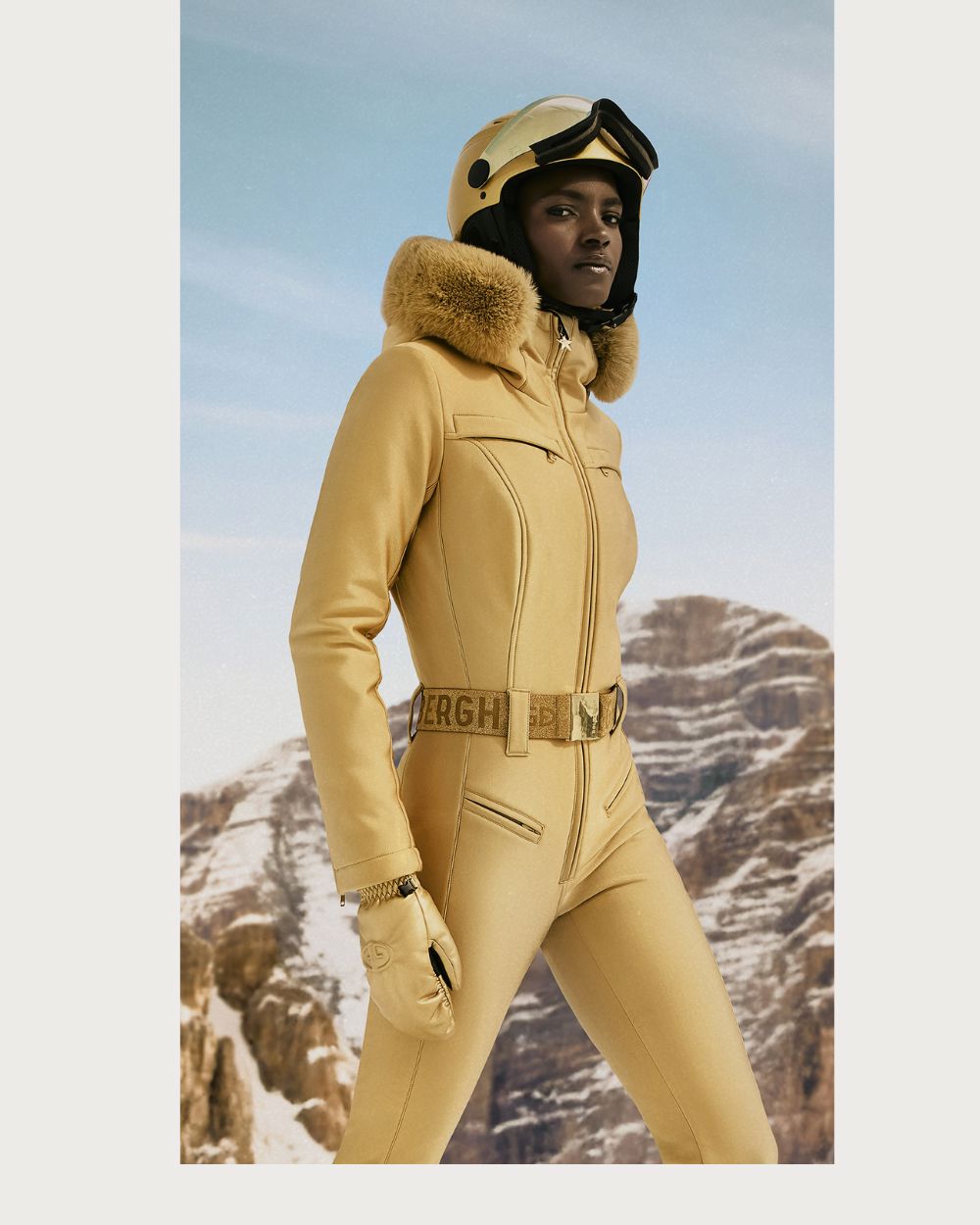 Womens Goldbergh Char Ski Suit - Rich Gold One Piece Suits Goldbergh