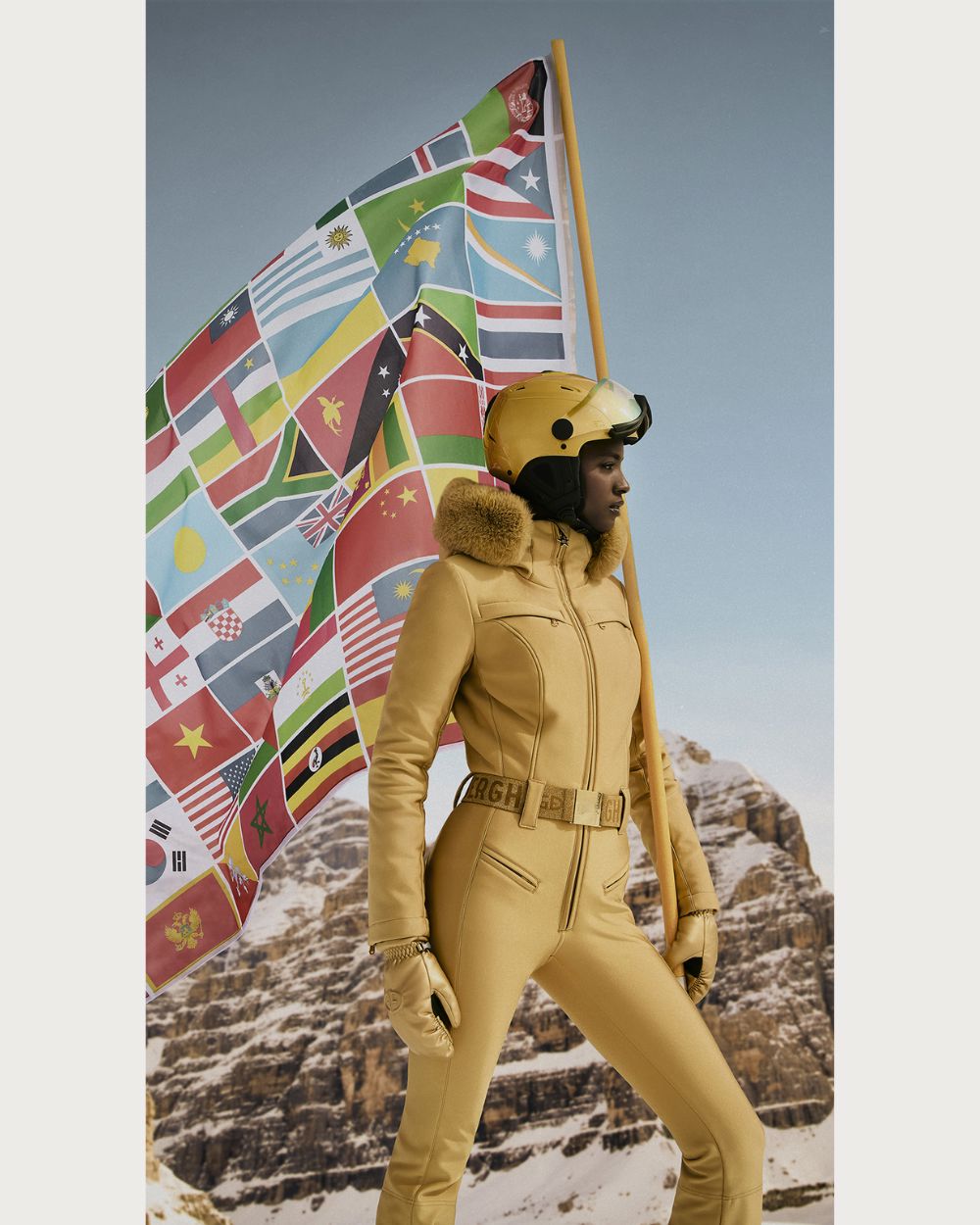 Womens Goldbergh Char Ski Suit - Rich Gold One Piece Suits Goldbergh