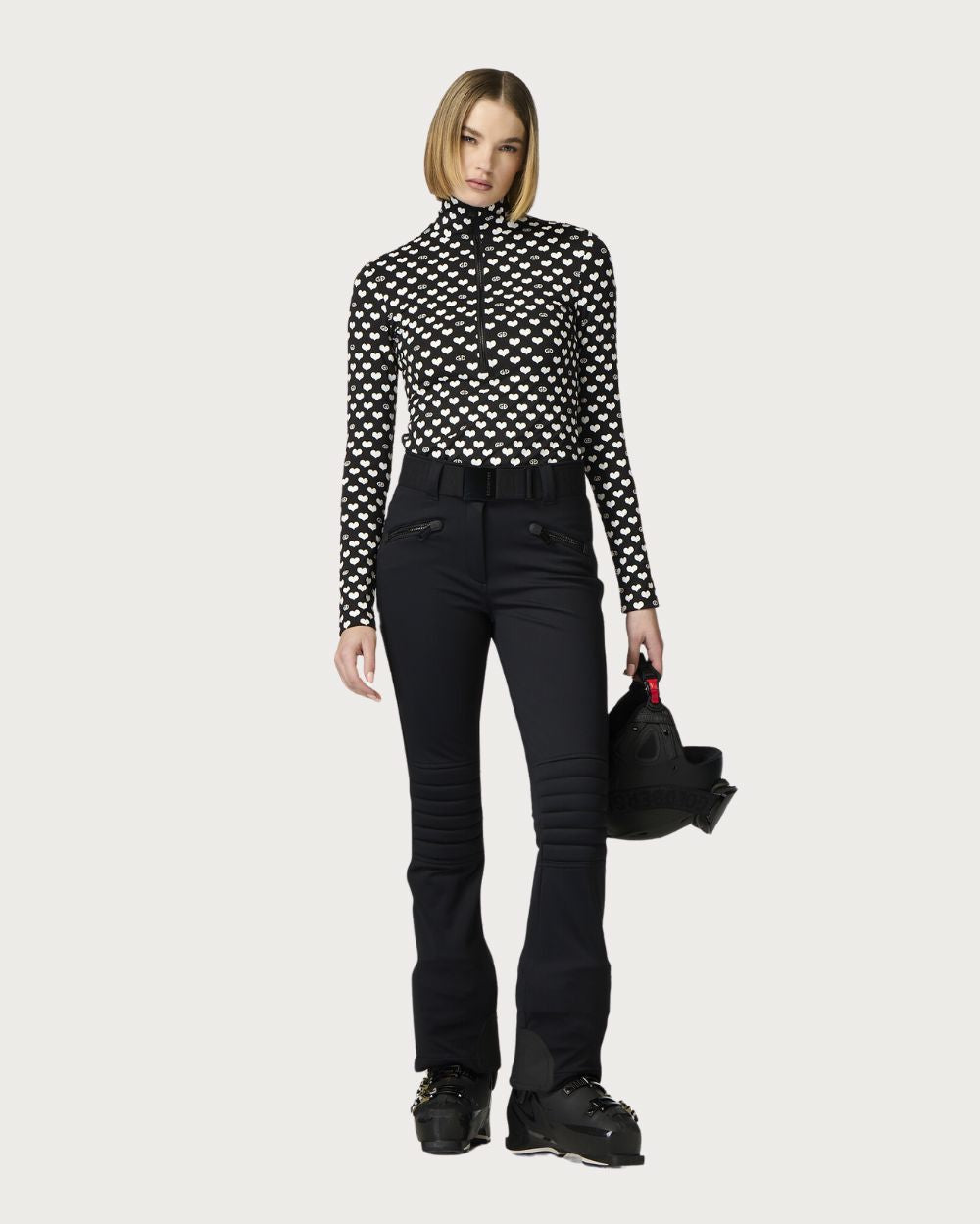 Womens Goldbergh Cuori Ski Pully - Black Thermals Goldbergh