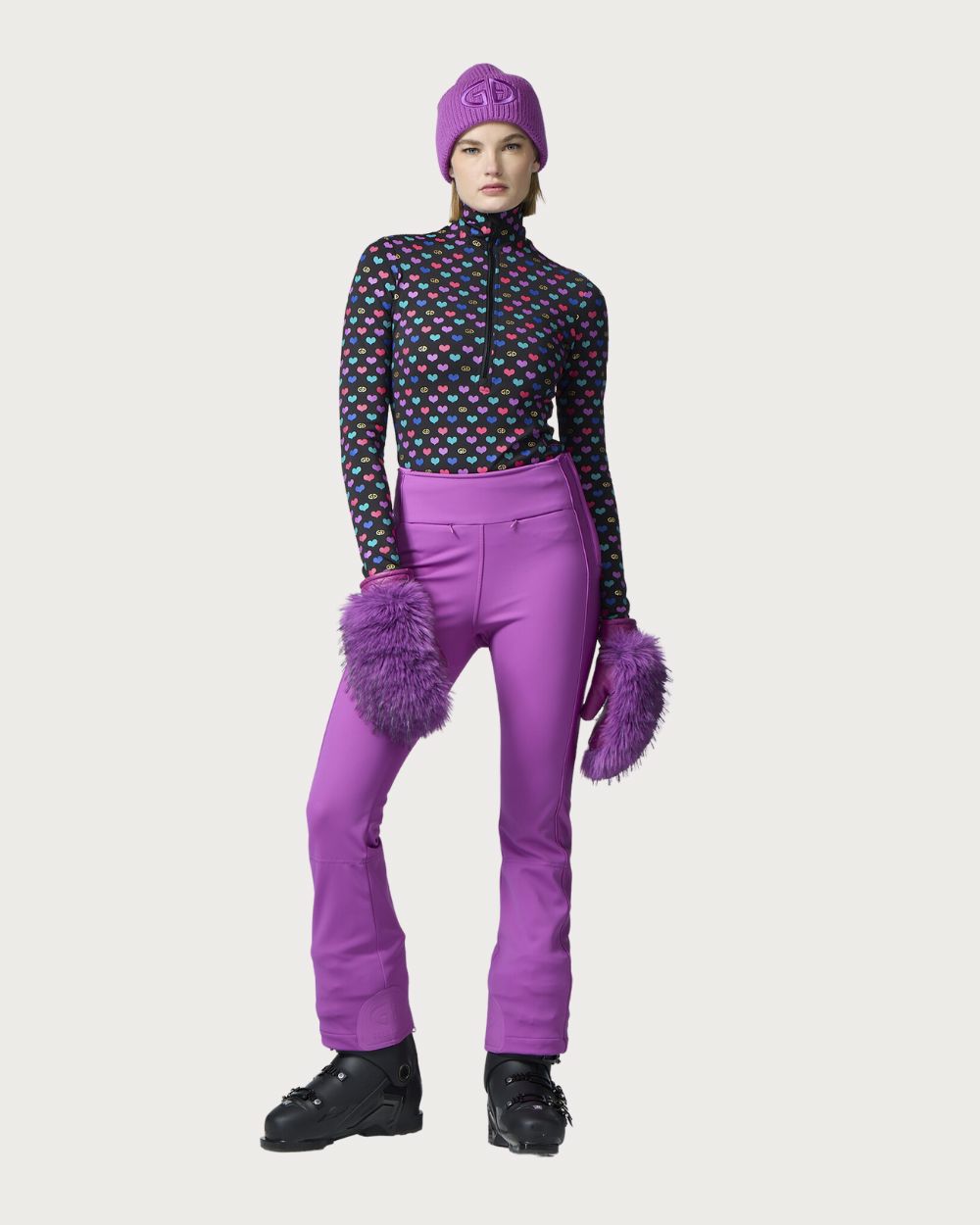 Womens Goldbergh Cuori Ski Pully - Maschera Thermals Goldbergh
