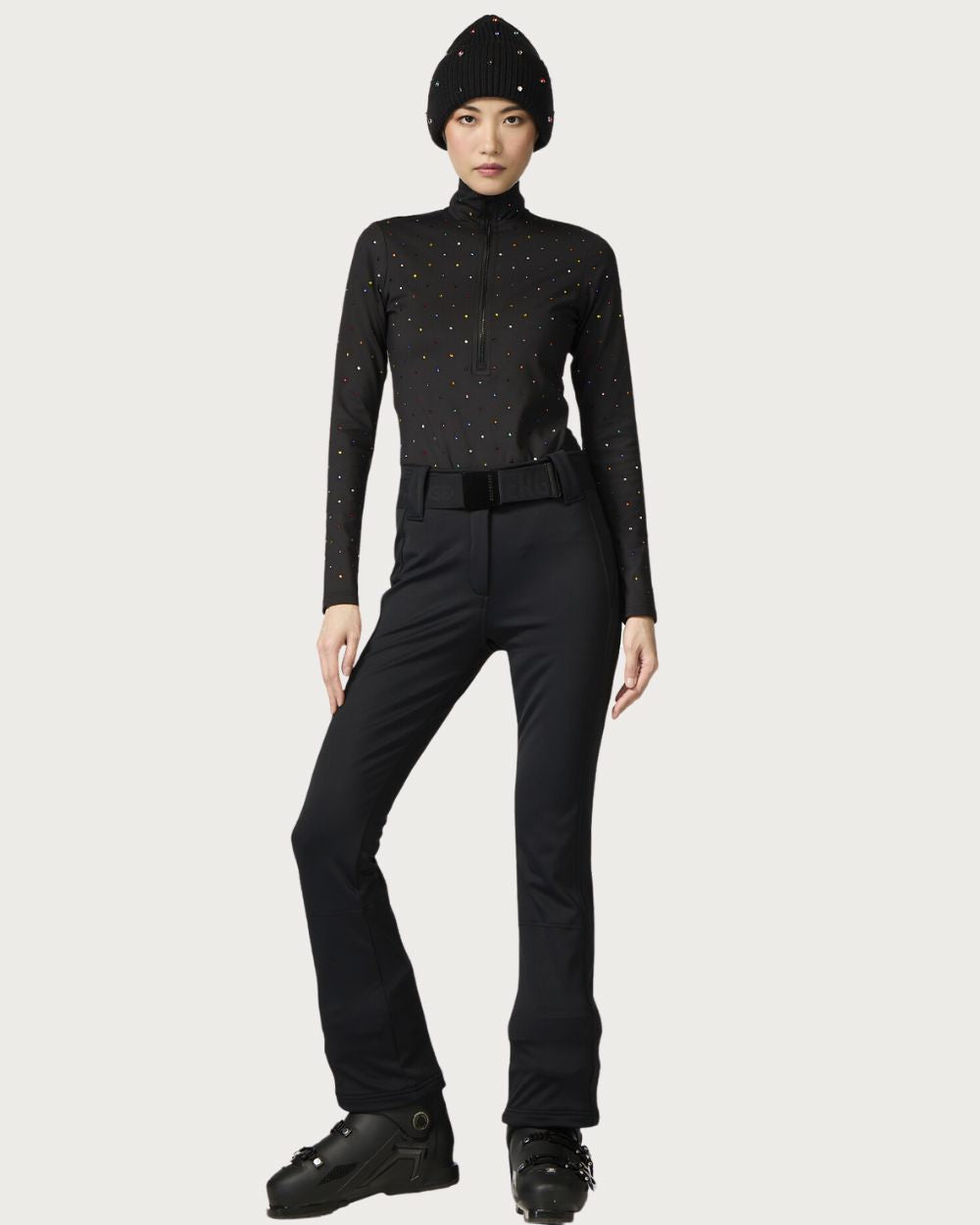 Womens Goldbergh Eclair Ski Pully - Black Thermals Goldbergh