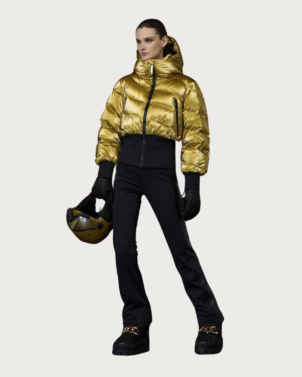 Womens Goldbergh Fusilli Ski Jacket - Rich Gold Jackets Goldbergh