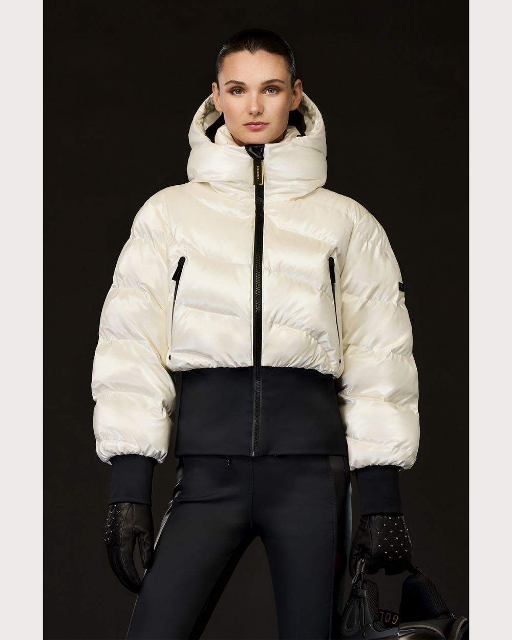 Womens Goldbergh GOLD Fusilli Ski Jacket - Creme Jackets Goldbergh