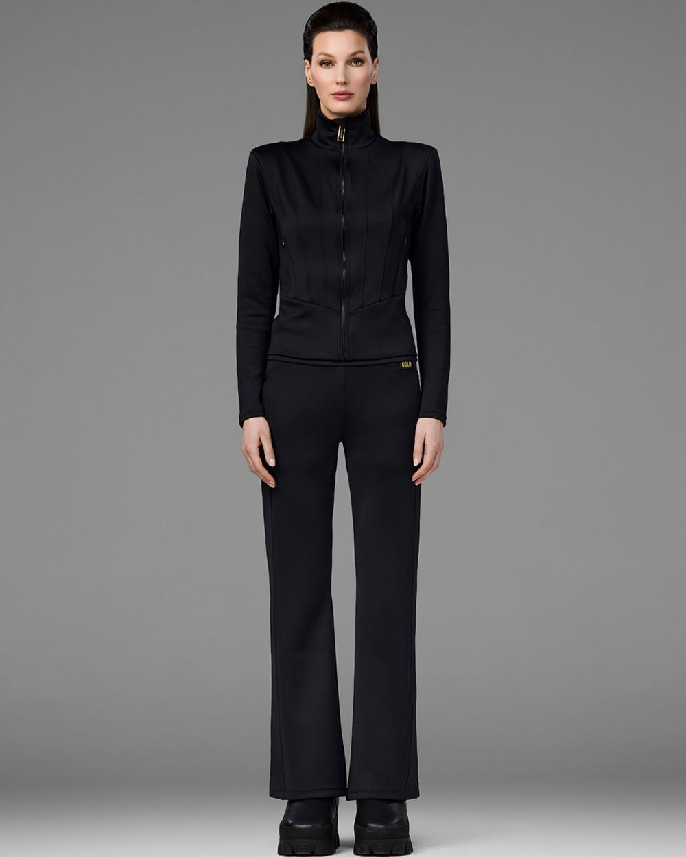 Womens Goldbergh Gold Mirai Full Zip Cardigan - Black Thermals Goldbergh