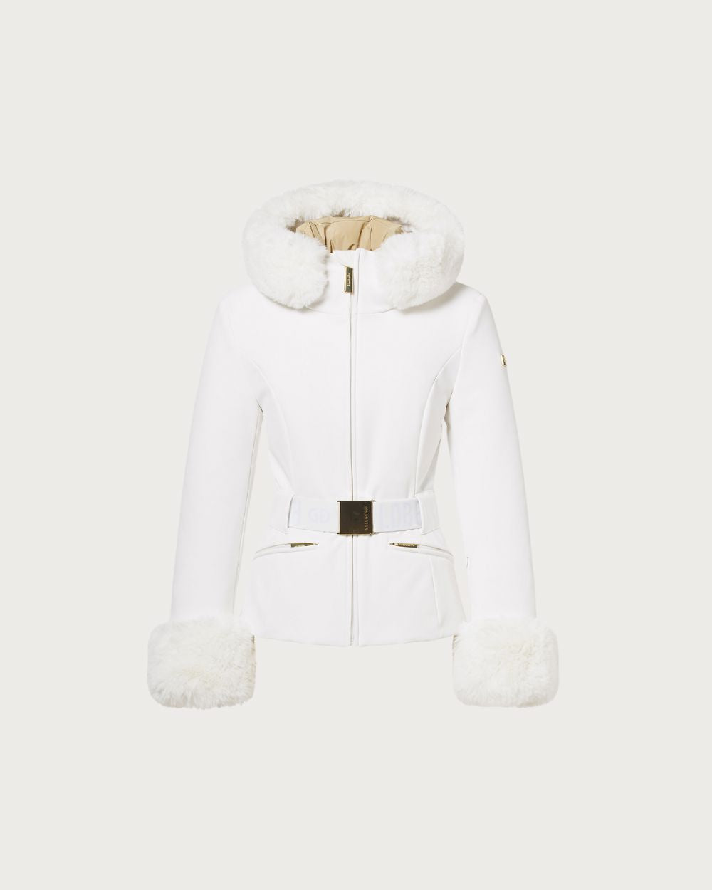 Womens Goldbergh GOLD Prezioso Faux Border Jacket - Cream Jackets Goldbergh