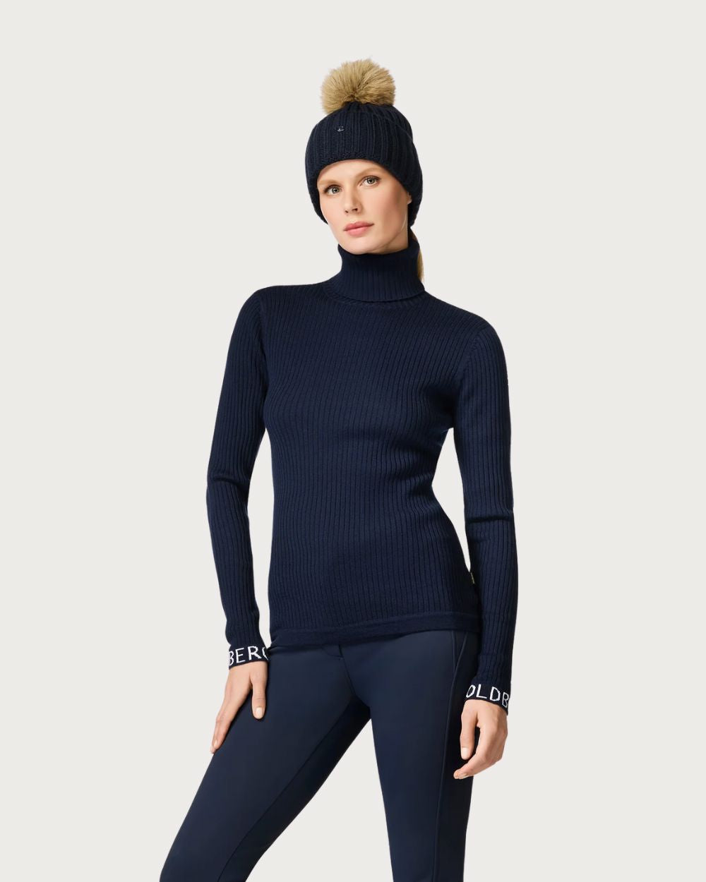 Womens Goldbergh Mira Long Sleeve Knit Sweater - French Blue Knitwear Goldbergh
