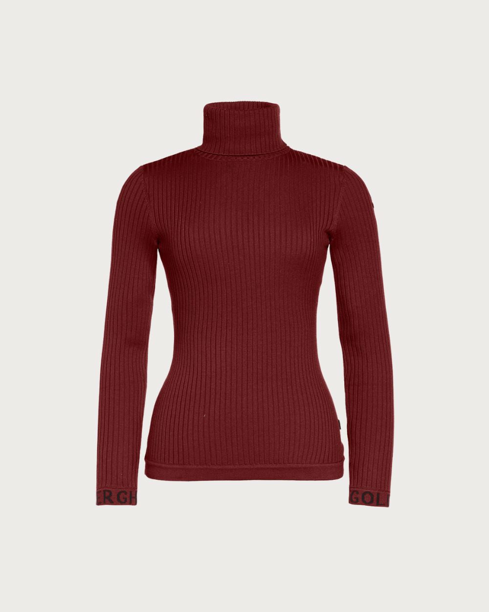 Womens Goldbergh Mira Long Sleeve Knit Sweater - Vino Rosso Knitwear Goldbergh